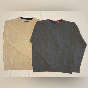 Lot of 2 The Children’s Place sweaters boys size M 7/8 long sleeve grey tan